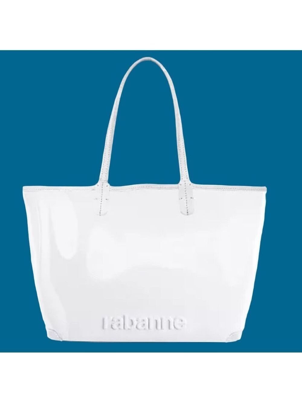Paco Rabanne Fragrance White Tote Bag New Authentic